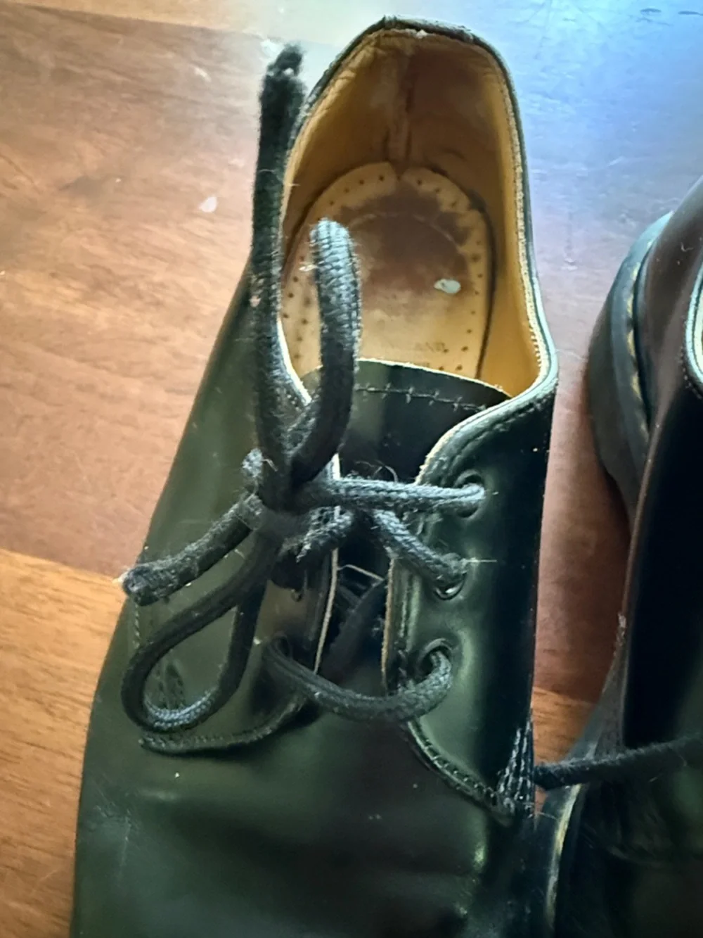 Vintage Dr. Martens Black Leather Lace-Up Ankle Shoes 1461 VTG 7 9 41 - Picture 5 of 17